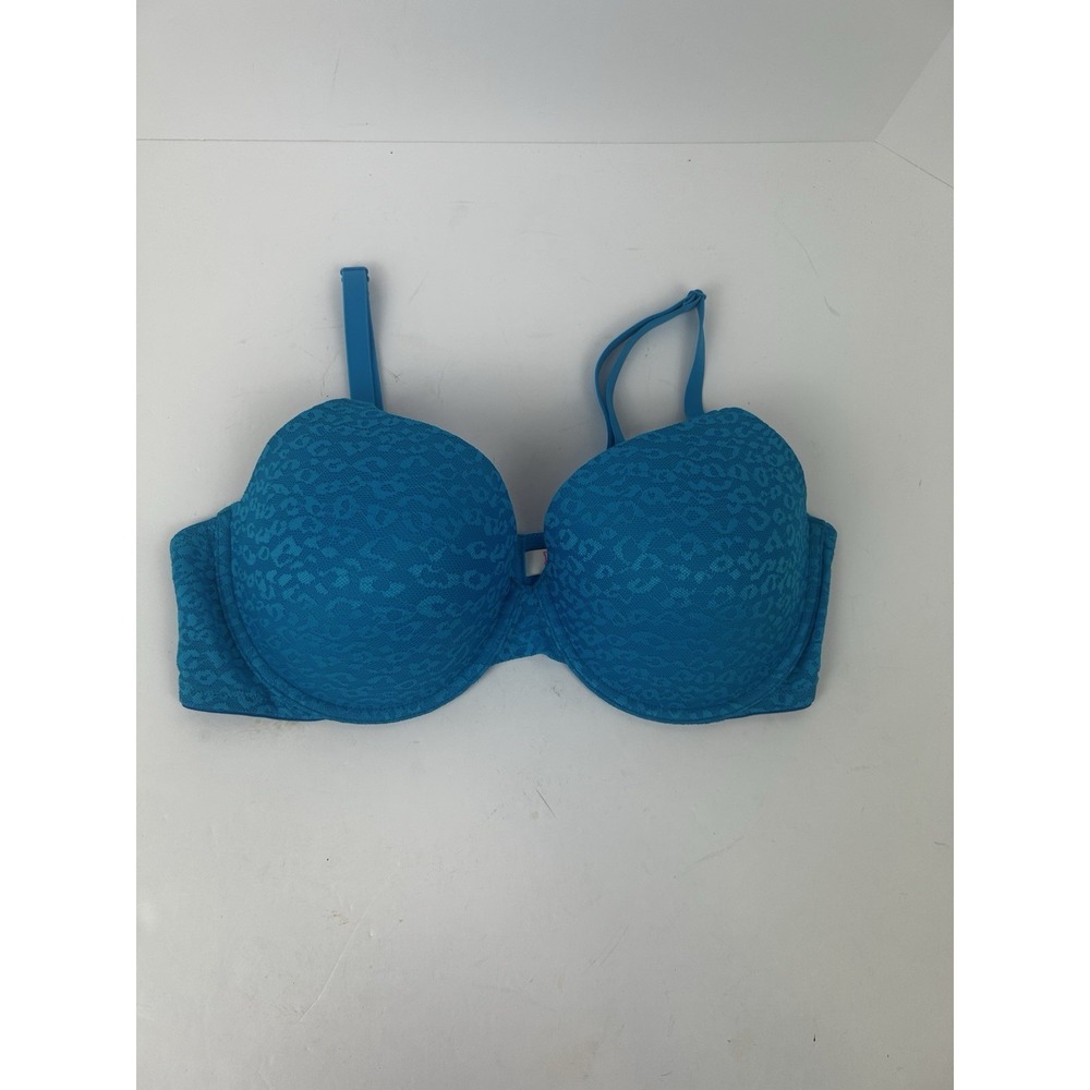 Victoria Secrets Pink Women's Bra‎ Size 38D Lightly Lined Teal Lace Adjustable